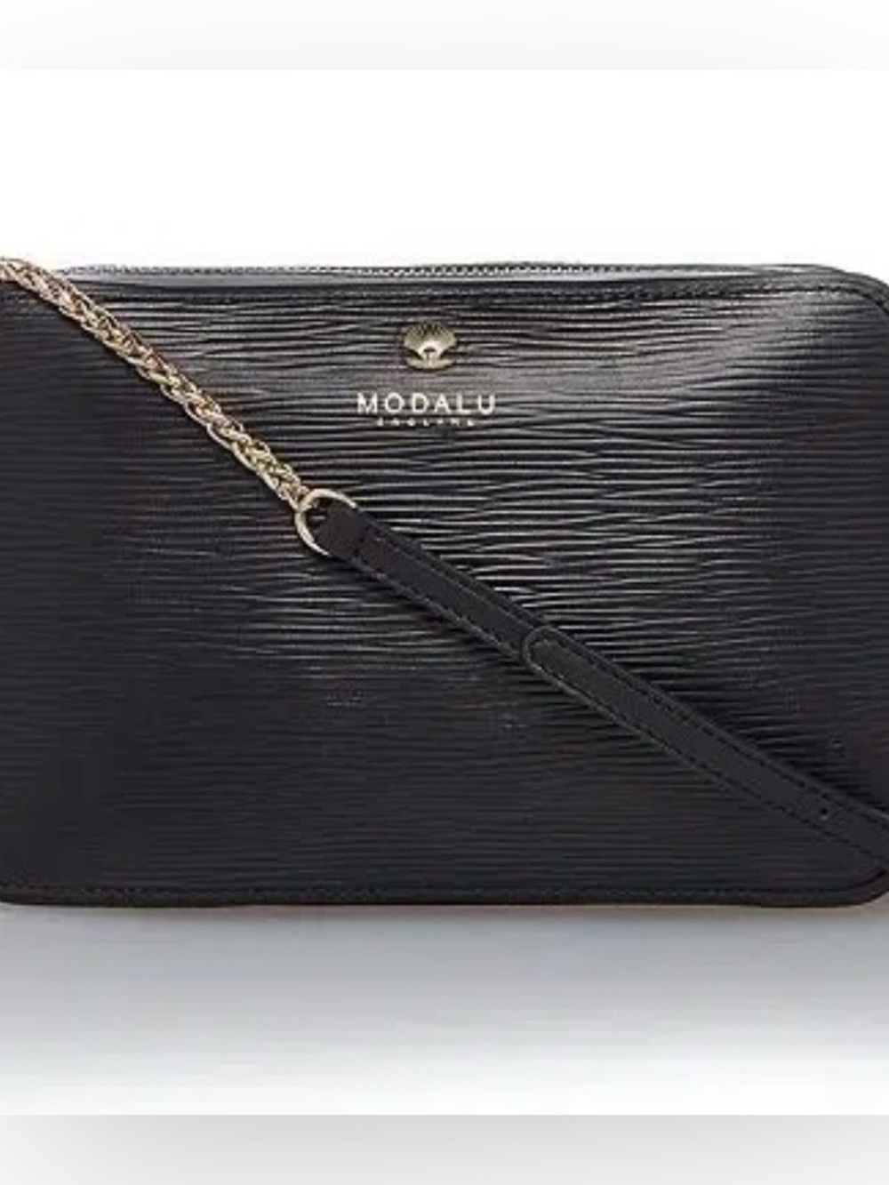 Modalu England Austen Black Chain Cross Body Bag